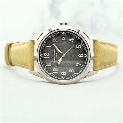 patek philippe calatrava textured charcoal dial 5226g-001|Patek Philippe Calatrava white gold.